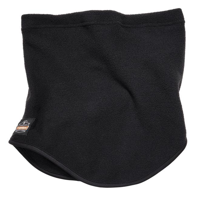 Front of black fleece neck gaiter