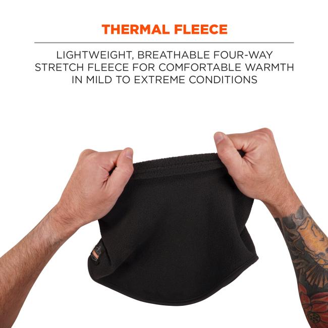 Thermal Fleece: Lightweight, breathable four-way stretch fleece provides comfortable warmth in mild to extreme conditions.