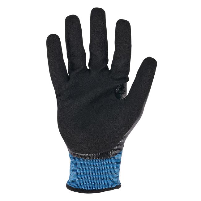 Palm view of cut-resistant nitrile dip glove