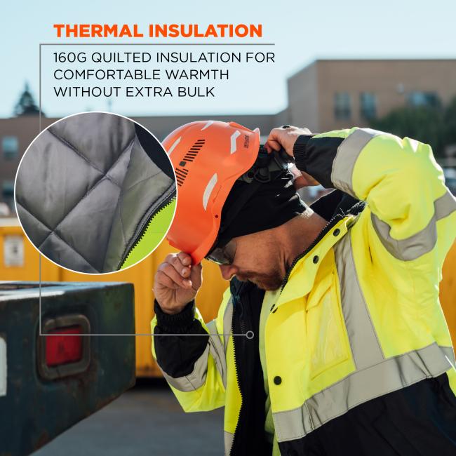 Thermal Insulation: 160G quilted insulation for comfortable warmth without extra bulk.