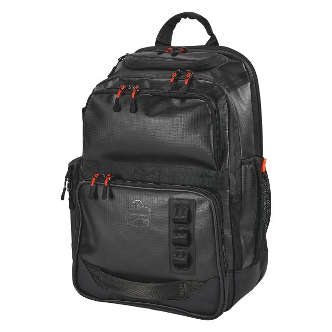 3q view of tarpaulin mobile office backpack