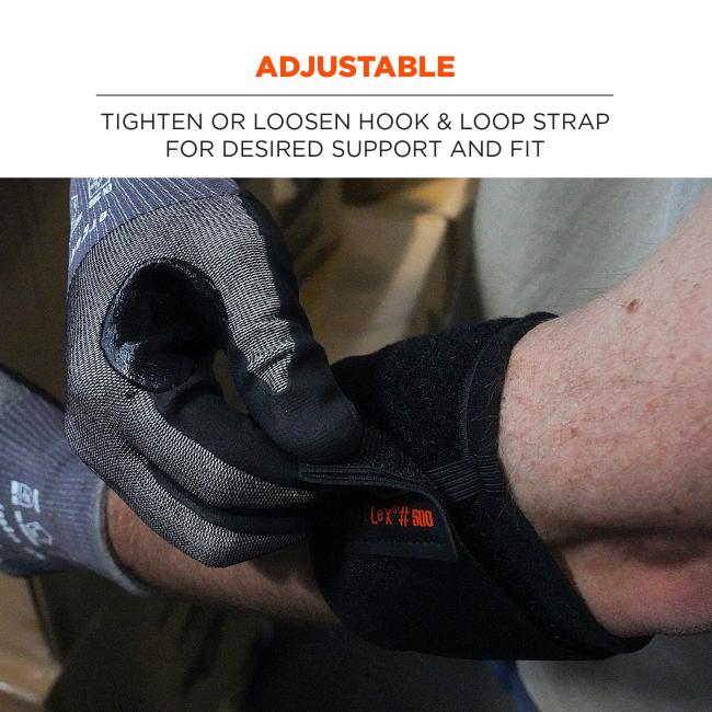 Adjustable: tighten or loosen hook and loop strap for desired support and fit