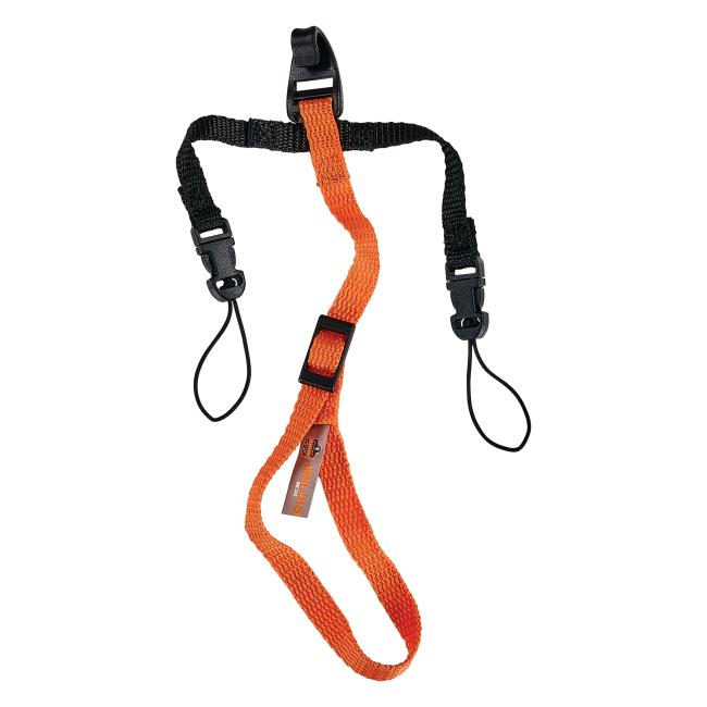 Front view of adjustable barcode scanner lanyard attachment