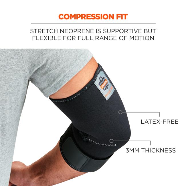 Compression fit: stretch neoprene is supportive but flexible for full range of motion. Latex-free and 3mm thickness