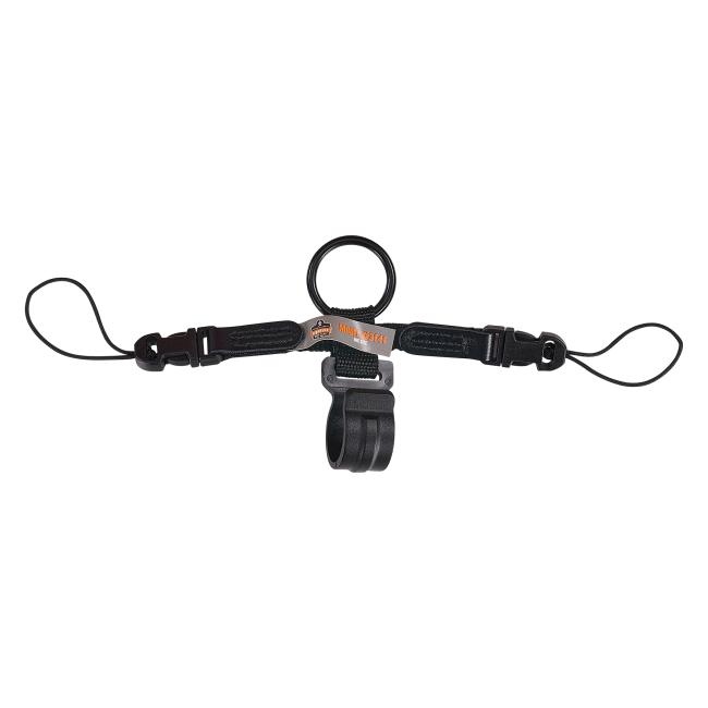 d-ring and clip barcode scanner lanyard attachment