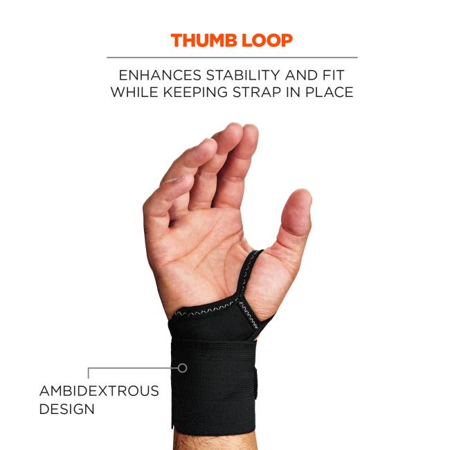 Thumb loop: enhances stability and fit while keeping strap in place. Ambidextrous design