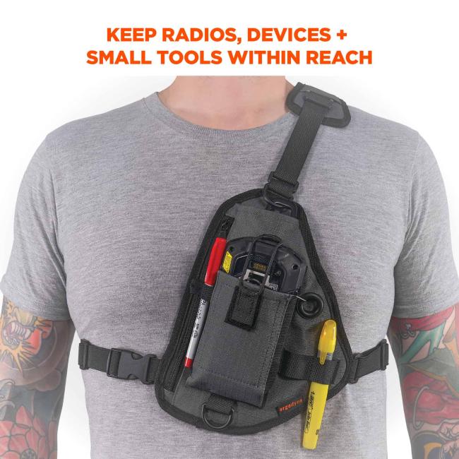 Keep radios, devices, and small tools within reach