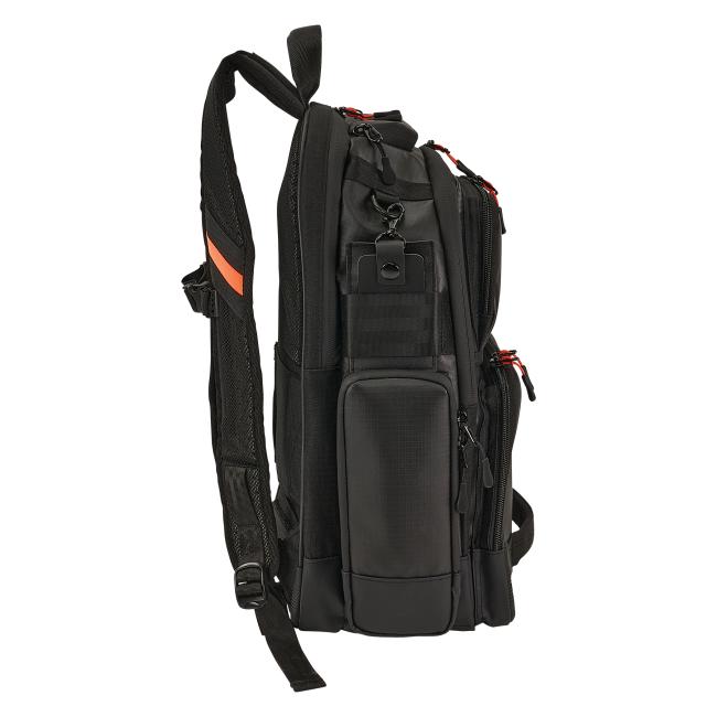 Right profile view of mobile office backpack