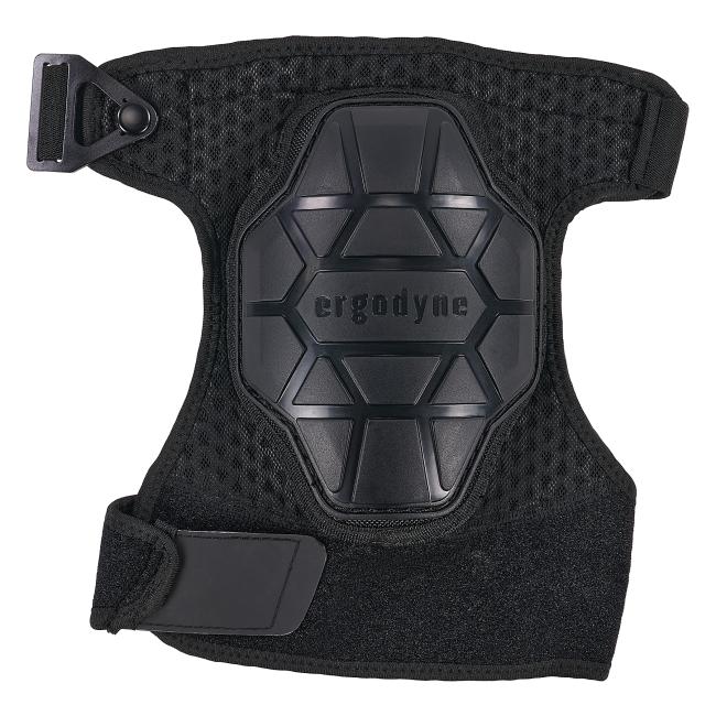 Front view of black non-marring 3-layer foam knee pad