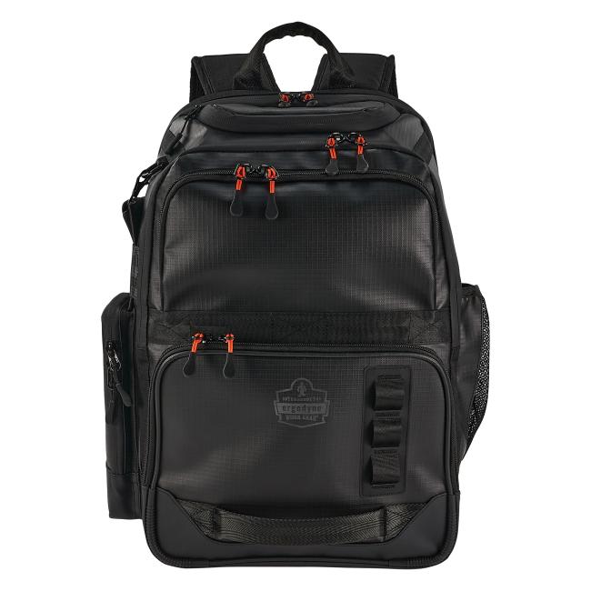 Front view of mobile office backpack