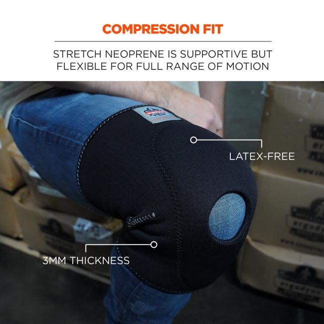 Compression fit: stretch neoprene is supportive but flexible for full range of motion. Latex-free with 3mm thickness