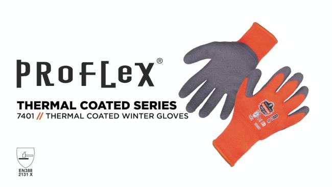 Ergodyne ProFlex 7551 A5 Coated Waterproof Gloves, Size: Medium, Orange