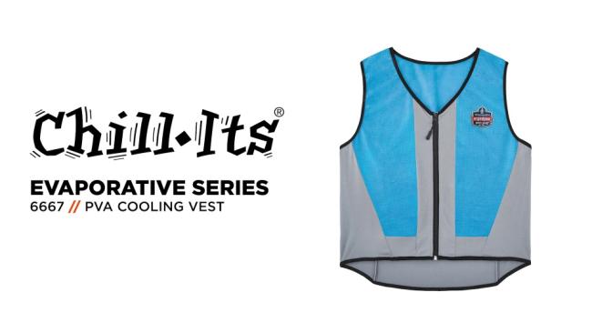 Ergodyne Chill-Its 6665 Unisex 2XL Gray Evaporative Cooling Vest