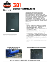 proflex 381 economy kneeling pads spec sheet pdf