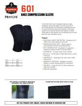 601 651 compression sleeves product spec sheet pdf