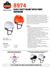 skullerz 8974 safety helmet spec sheet pdf