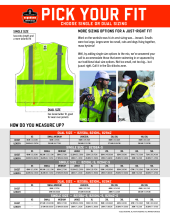 glowear vests dual vs single size sell sheet pdf