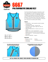 chill its 6667 pva cooling vest spec sheet pdf