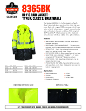 glowear 8365bk rainwear spec sheets pdf