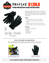 proflex 812blk gloves spec sheet pdf