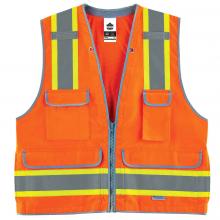 Surveyors Vest, Ergodyne Hi-Vis Heavy-Duty, | Work Zipper