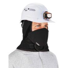 Balaclava on model under hard hat.