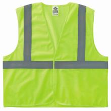 Front of recycled hi-vis vest .