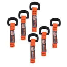 6-pack of non-conductive web tool tether attachments with d-ring tool tails .