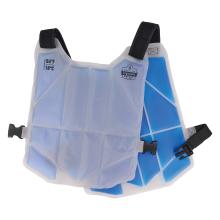 Open view of cooling ice vest