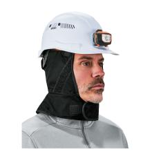 The liner is designed to be worn under a hard hat and provides full coverage of the head, ears, and neck.