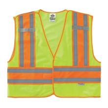 Front of lime two tone hi-vis public safety vest