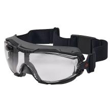 3q view of clear lens ARKYN safety goggles