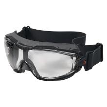 3q view of clear ARKYN safety goggles