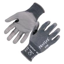 View of palm and back of pu-coated cut-resistant glove