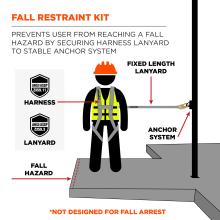 Squids 3201 Fall Restraint Harness & Lanyard Kit | Ergodyne