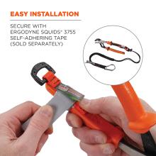 Easy installation: secure with ergodyne squids 3755 self-adhering tape (sold seperately)