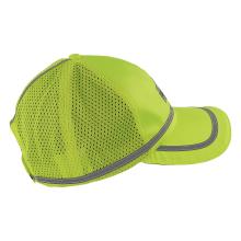 Side profile view of lime hi-vis baseball hat