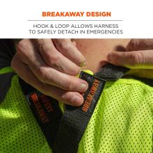 Breakaway Design: Hook & loop allows the harness to safely detach in emergencies