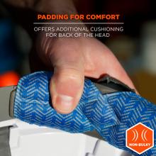 The padding offers additional cushioning for the back of the head, ensuring comfort without added bulk.