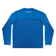 Back of blue cooling long sleeve sun shirt