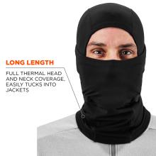 Long Length: Full thermal head and neck coverage, easily tucks into jackets.