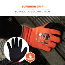 Superior grip: durable, latex coated palm. Touchscreen friendly.