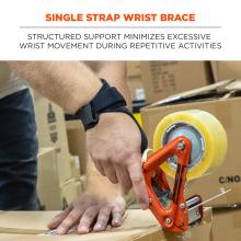 Single strap wrist brace: structured support minimizes excessive wrist movement during repetitive activities