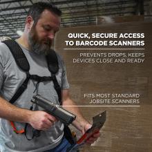 Quick, Secure Access to Barcode Scanners: Prevents drops, keeps devices close and ready. Fits most standard jobsite scanners.