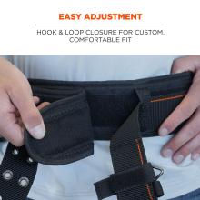 Easy adjustment: hook and loop closure for custom, comfortable fit