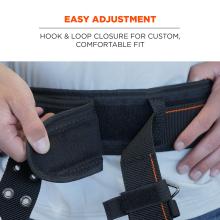 Easy adjustment: hook and loop closure for custom, comfortable fit