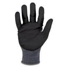 Palm of pu-coated cut-resistant glove.