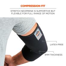 Compression fit: stretch neoprene is supportive but flexible for full range of motion. Latex-free and 3mm thickness