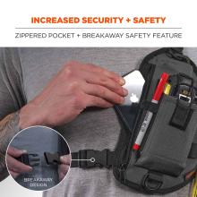 Increased Security and Safety: Zippered pocket plus a breakaway safety feature ensures secure and safe use