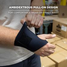 Ambidextrous pull-on design: for comfortable wear on either wrist